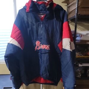 Mlb Vintage BRAVES Starter Large Jacket 90s
